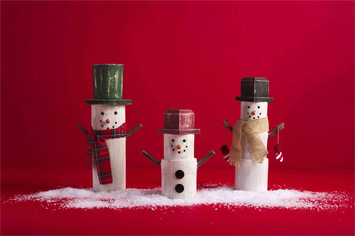 Wood Snowman Sitter - Medium