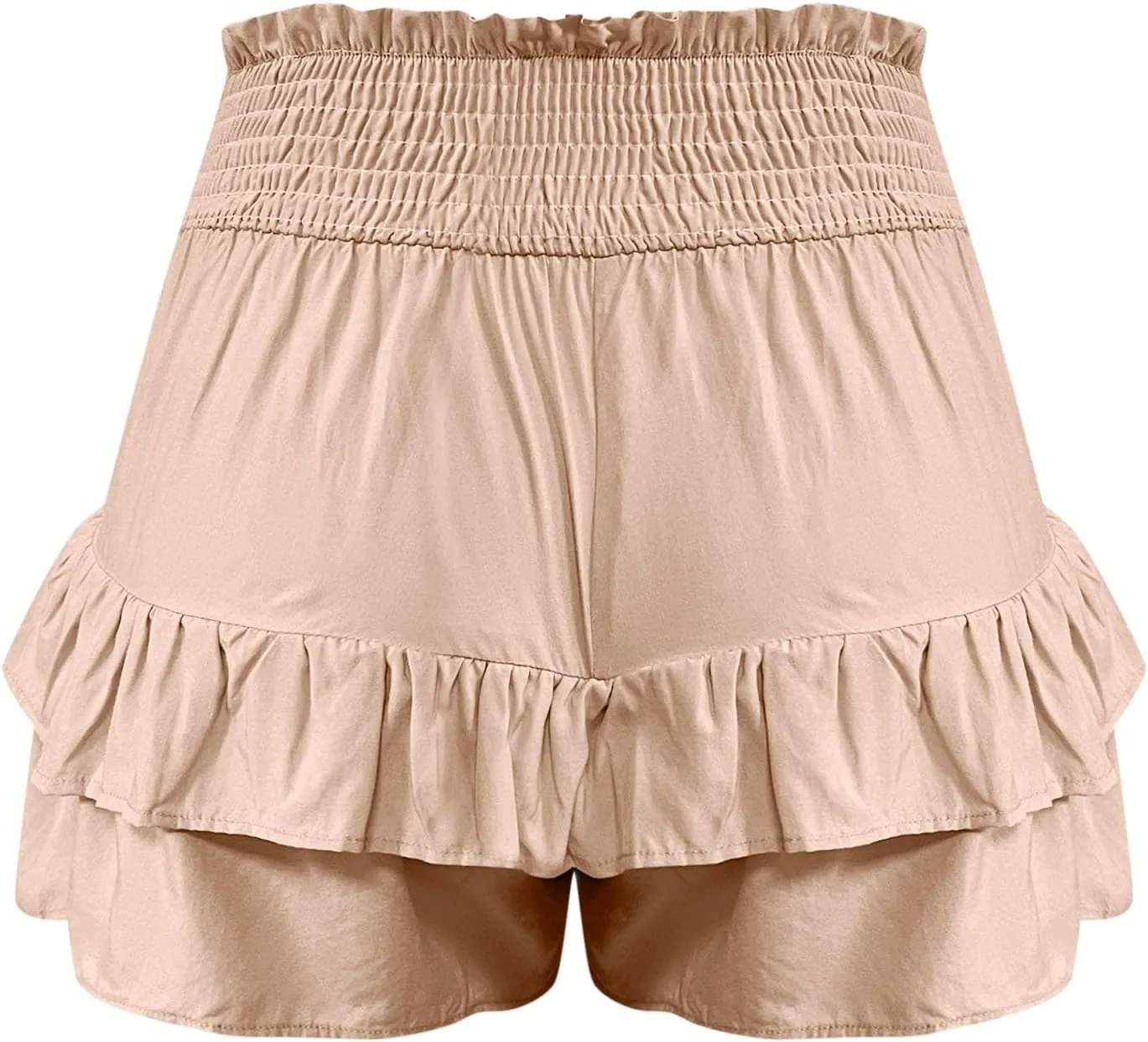 Xiaojmake Tennis Shorts for Women Pleated High Waisted Ruffle Tiered Flowy Short Casual Running Mini Skorts Boho Beach Shorts