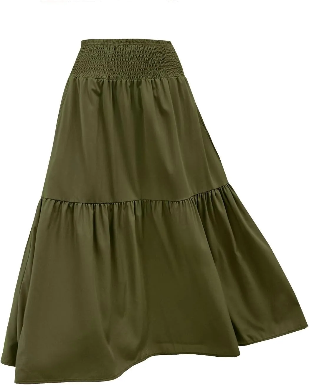 XOWRTE Women's Lace Cotton Linen Skirt Waist A Line Beach Flowy Long Skirts Skirt Cover Ups for Swimwear Women