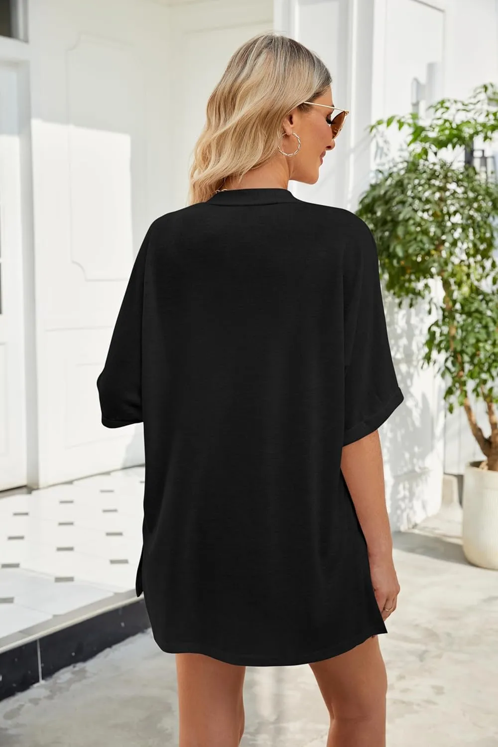Yekaty Lightweight Cardigans for Women Casual Summer Short Sleeve Cardigan Open Front Beach Coverups 2025