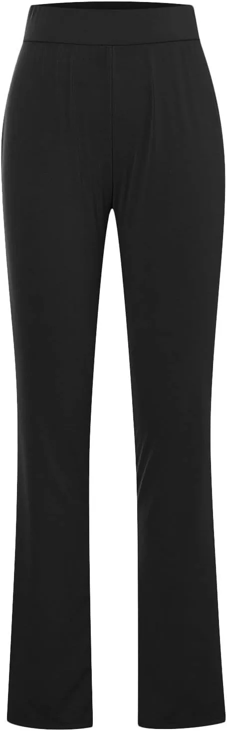 Yoga Flared Pants for Women High Waisted Bootcut Workout Tummy Control Leggings Trendy Stretchy Athletic Trousers