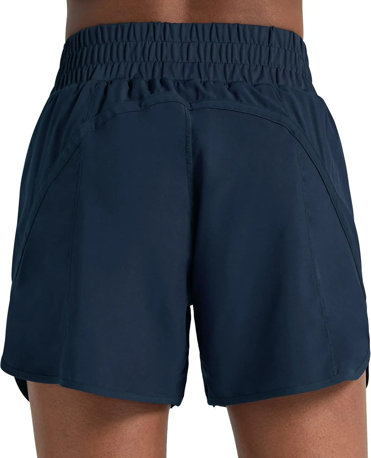 ZUTY 5" Athletic Running Shorts for Women with Zipper Pocket High Waisted Quick Dry Workout Gym Shorts with Liner